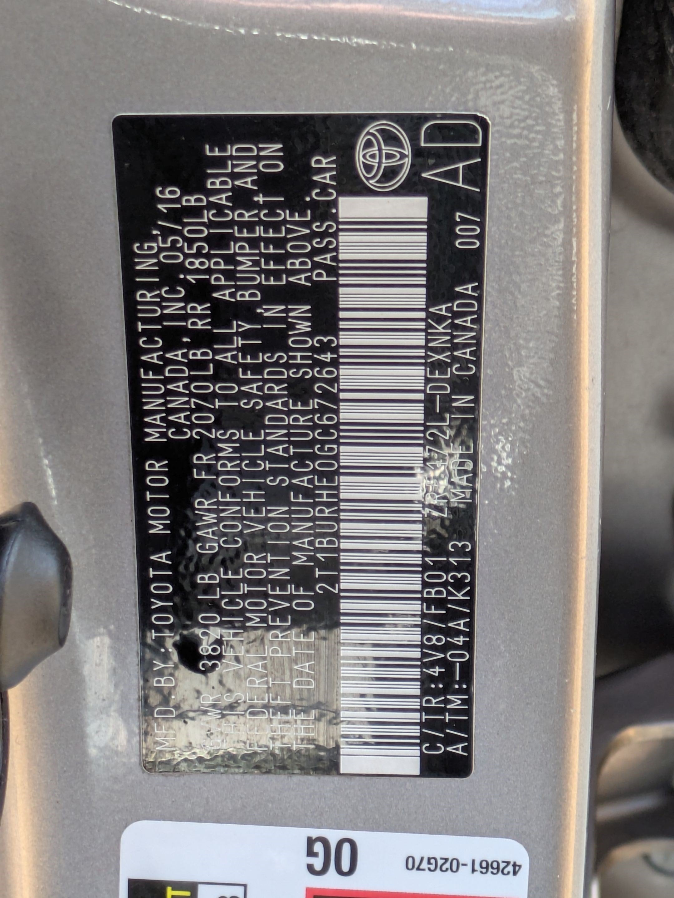 2016 Toyota Corolla LE