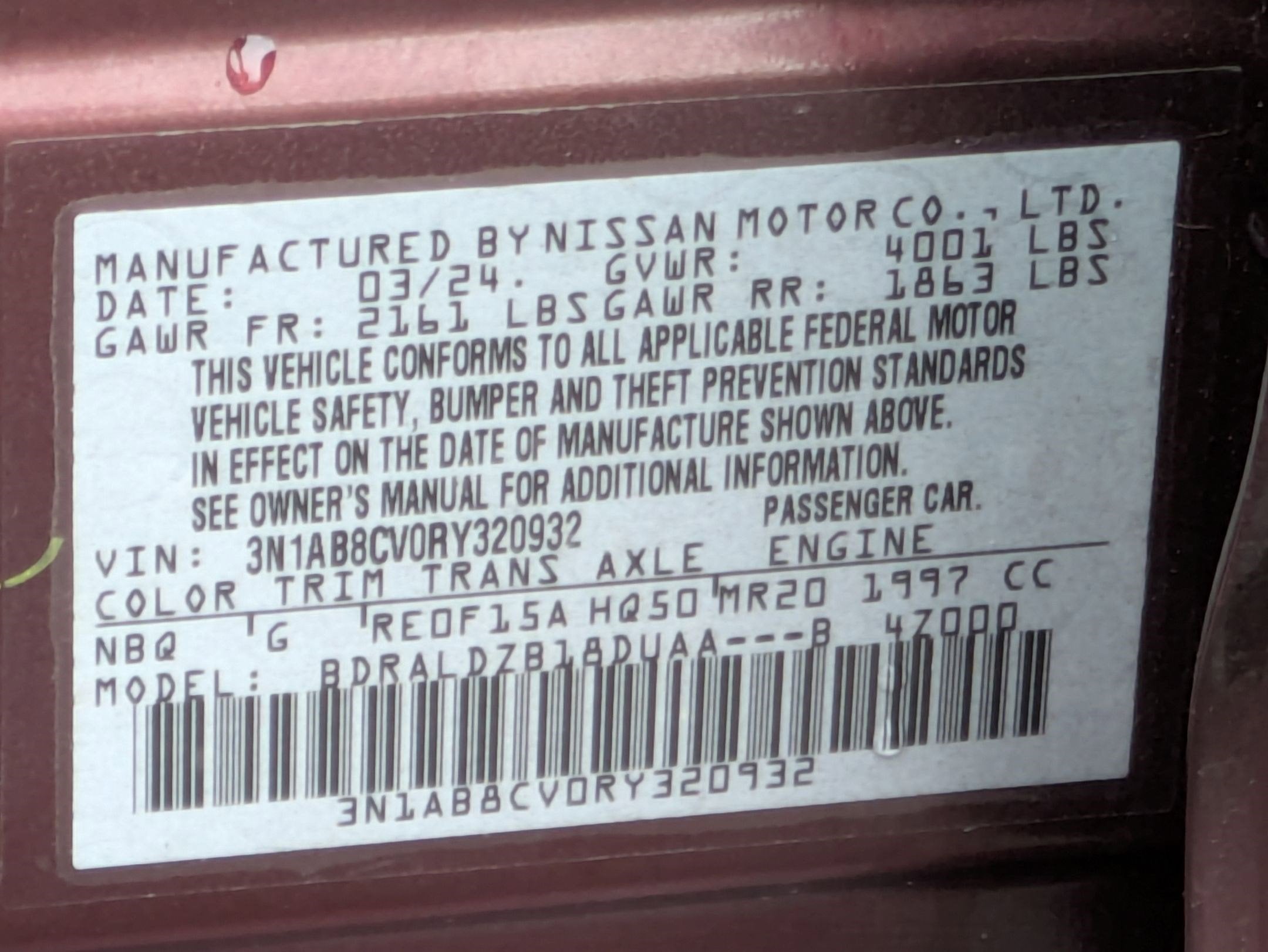 2024 Nissan Sentra SV