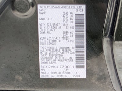 2020 Nissan Rogue SV