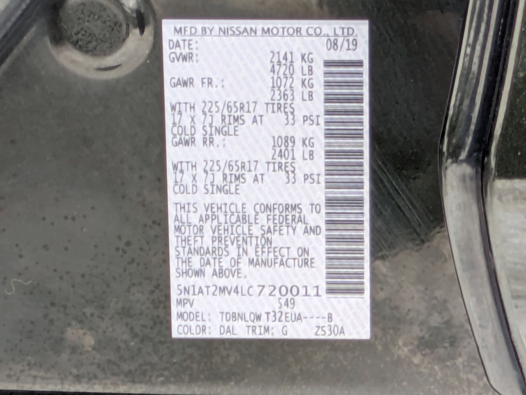 2020 Nissan Rogue SV