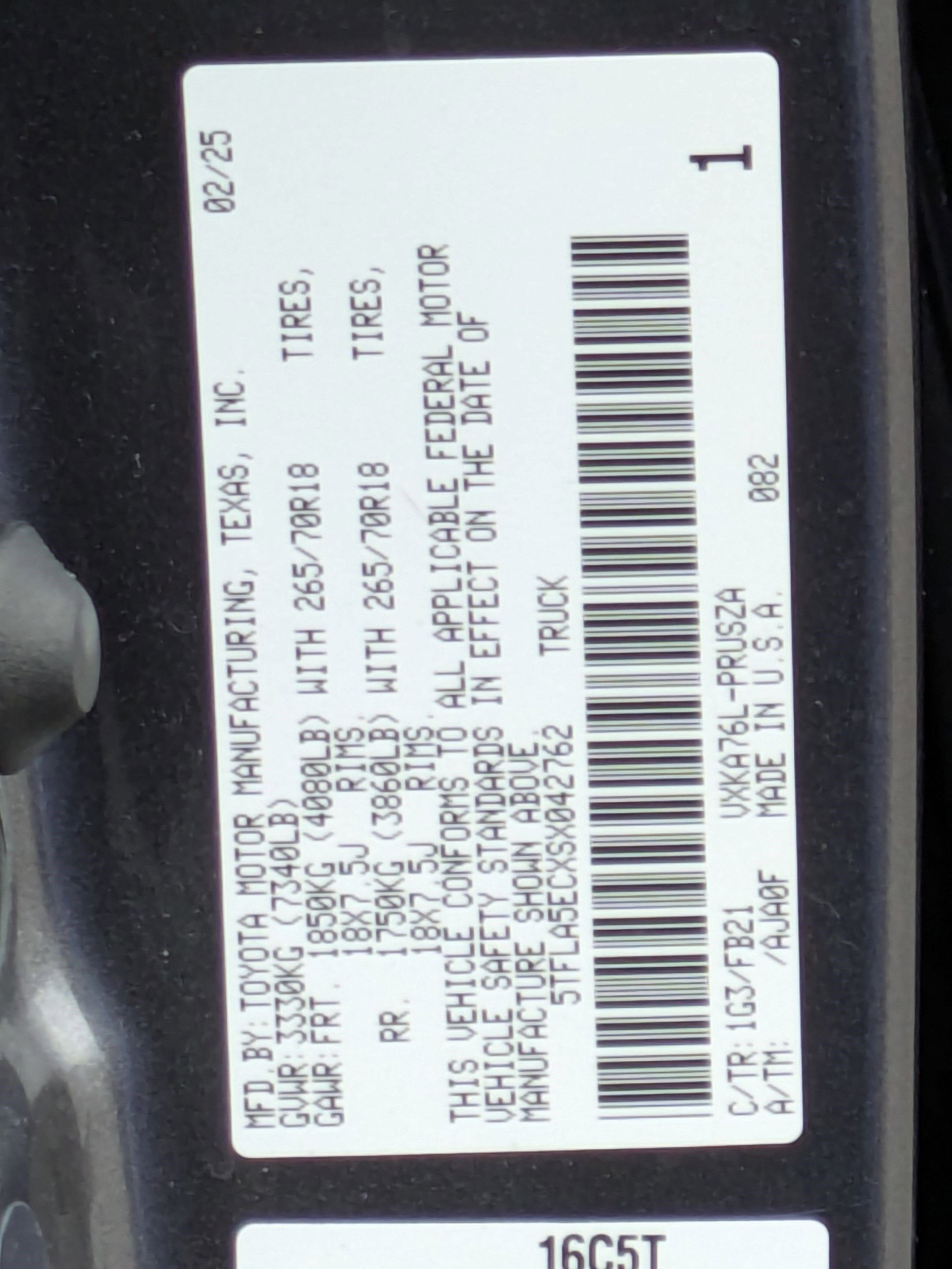 2025 Toyota Tundra 4WD SR5