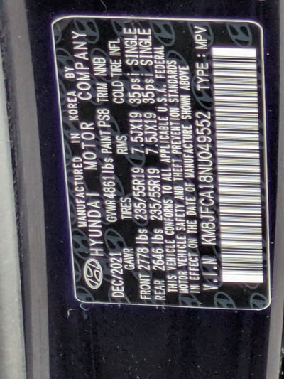 2022 Hyundai Tucson Hybrid SEL Convenience