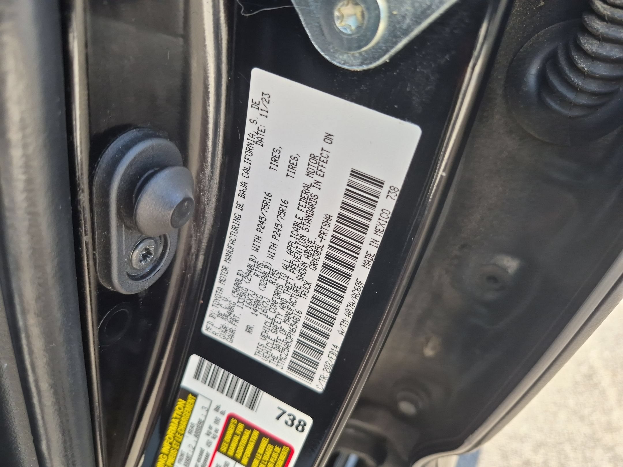 2023 Toyota Tacoma 4WD Base