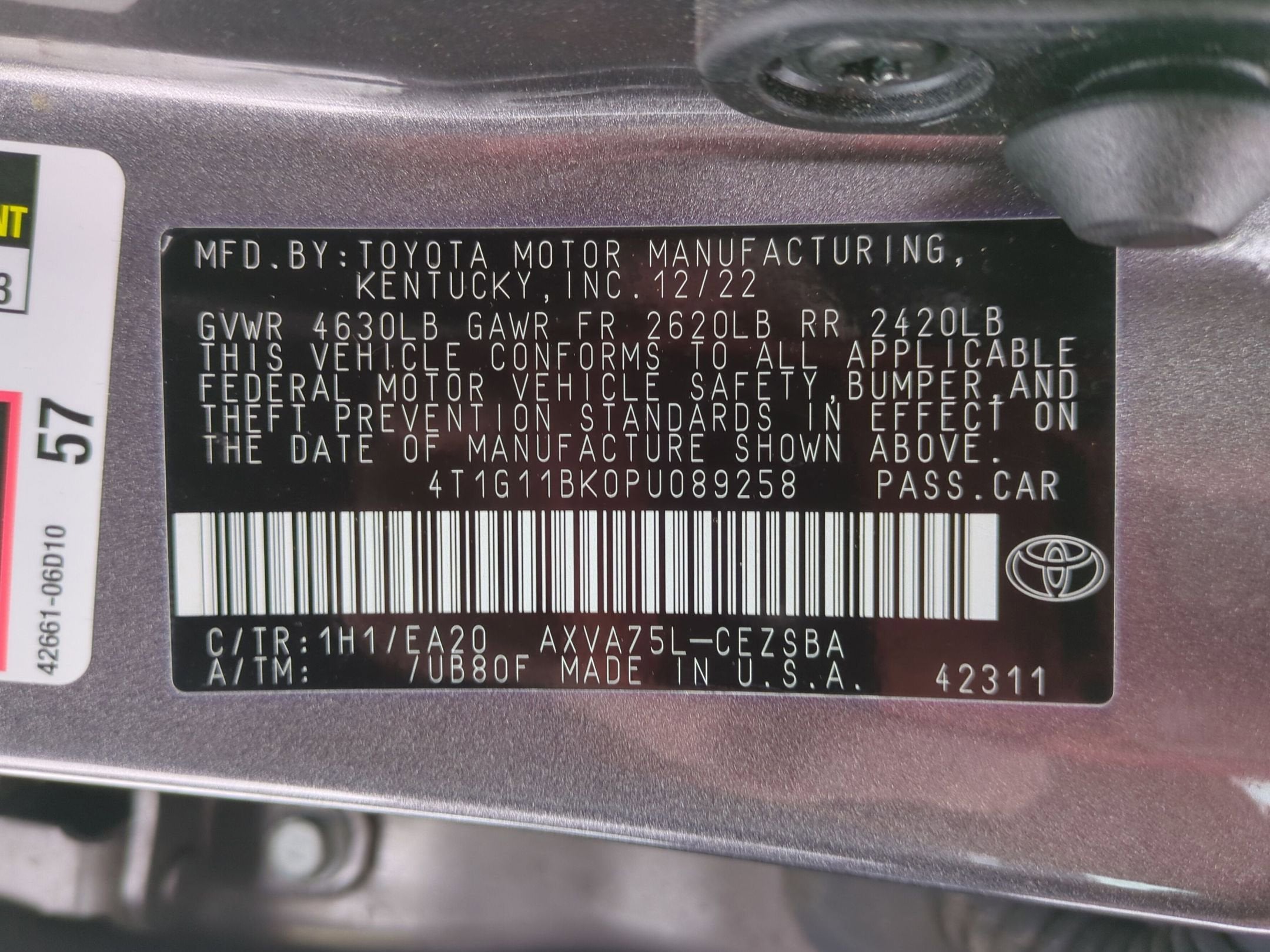 2023 Toyota Camry Base