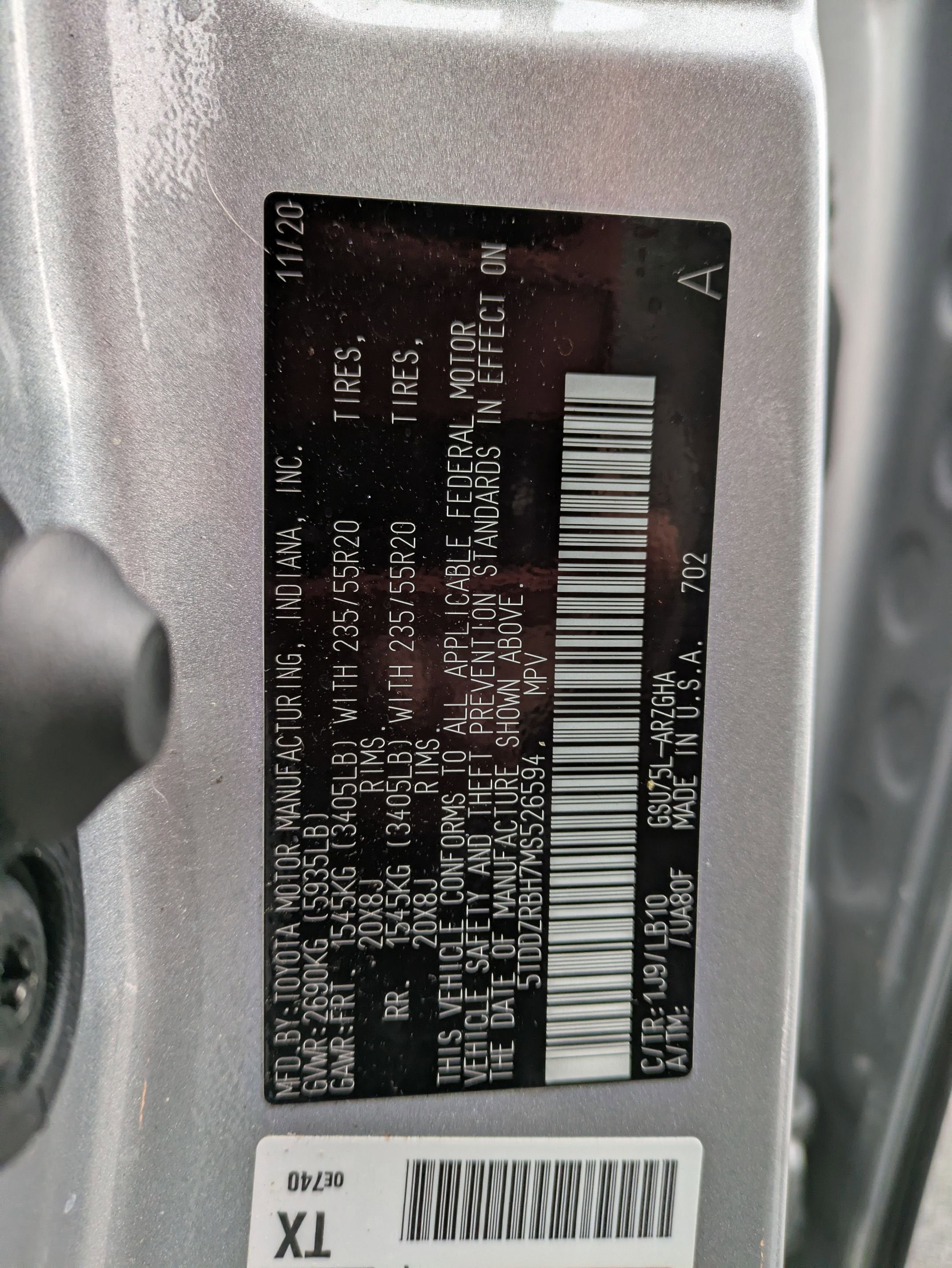 2021 Toyota Highlander Base