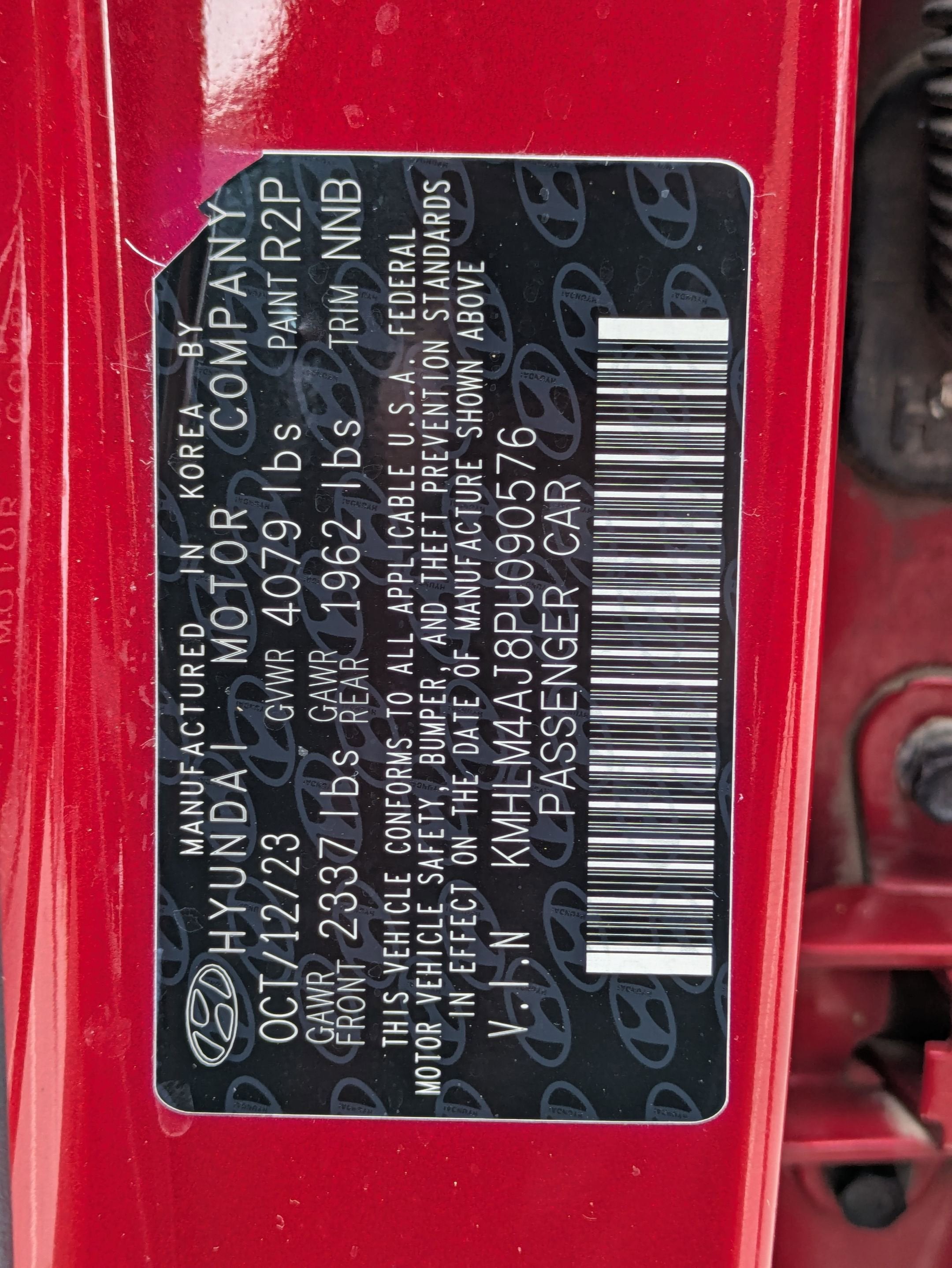 2023 Hyundai Elantra Hybrid Blue