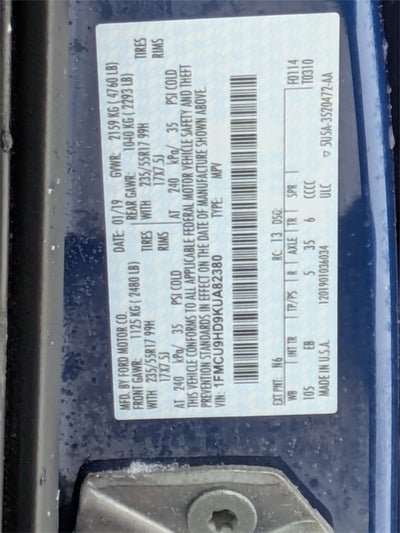 2019 Ford Escape SEL