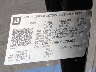 2019 GMC Sierra 1500 SLE