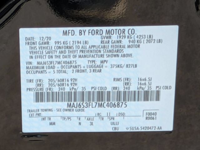 2021 Ford EcoSport S