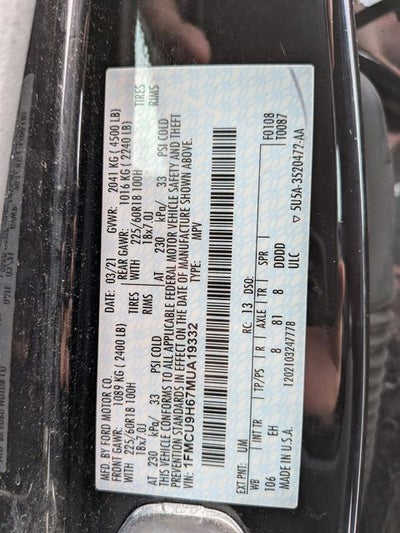 2021 Ford Escape SEL