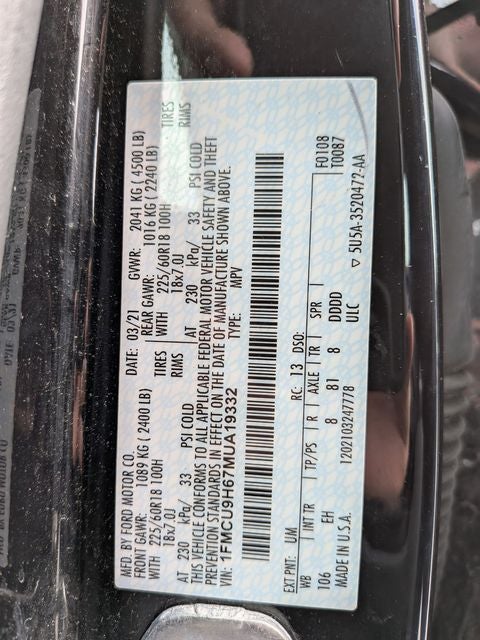 2021 Ford Escape SEL