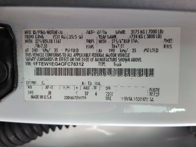 2016 Ford F-150 XLT 3.5 V6