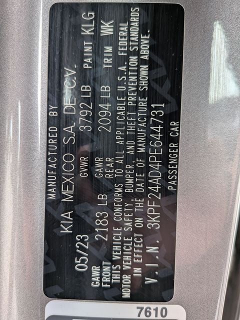 2023 Kia Forte LXS
