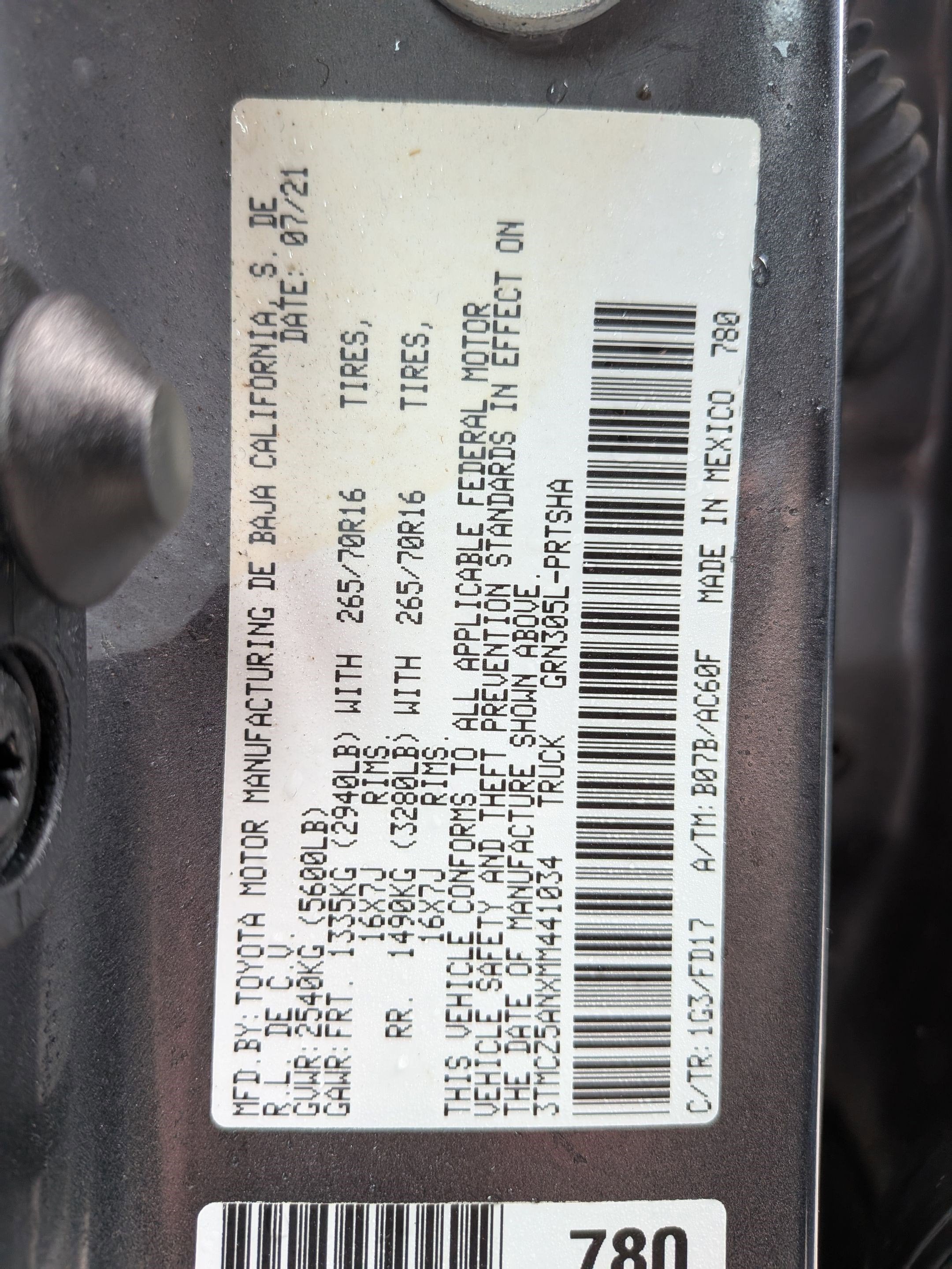 2021 Toyota Tacoma TRD Off-Road w/ Tech Pkg V6