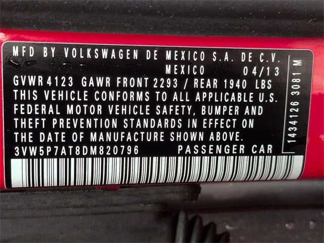 2013 Volkswagen Beetle 2.5L