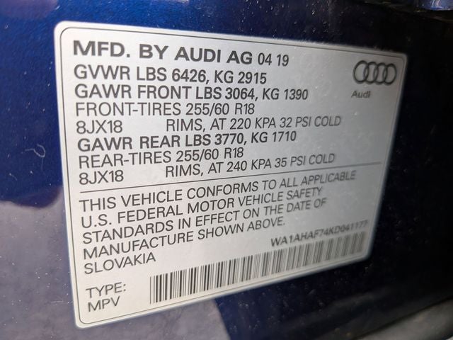2019 Audi Q7 45 Premium quattro