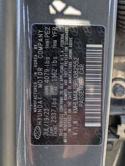 2023 Hyundai Elantra Hybrid Blue