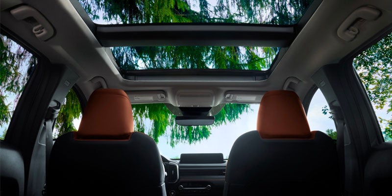 Interior view of front console drivers side of a Mazda CX-50
