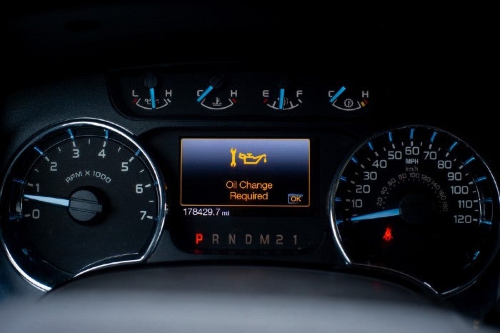 Dashboard reminder to get an oil change