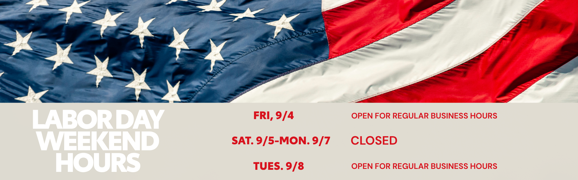 United Auto Sales of Utica Labor Day Weekend Hours