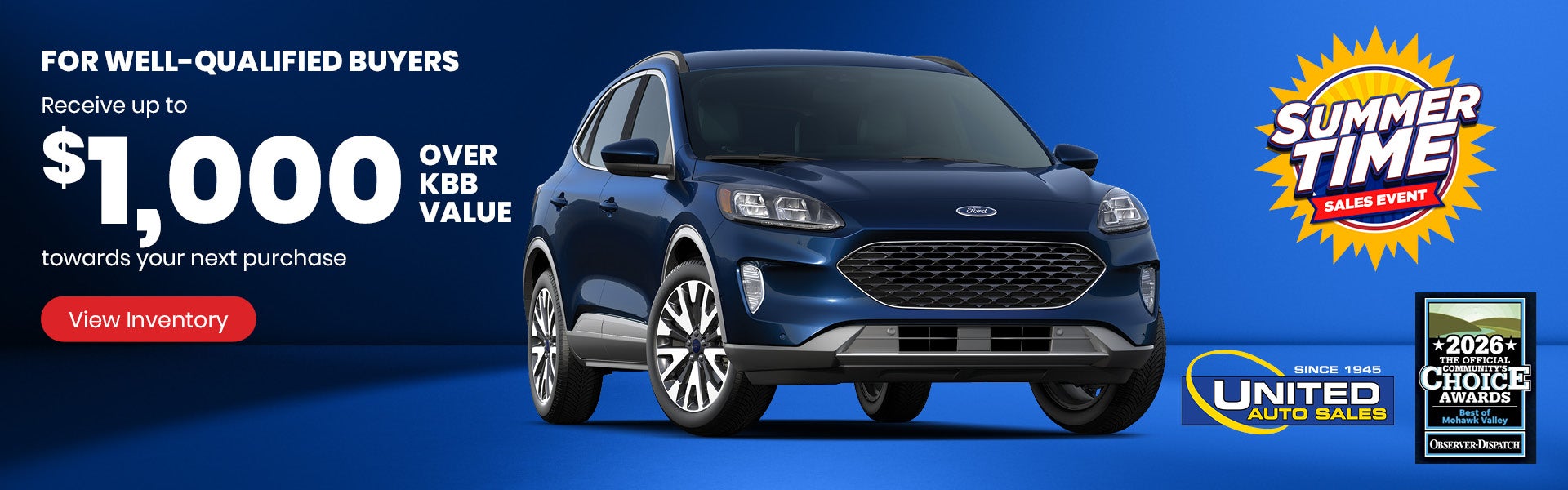 Receive up to $1,000 over KBB Value in Yorkville, NY!
