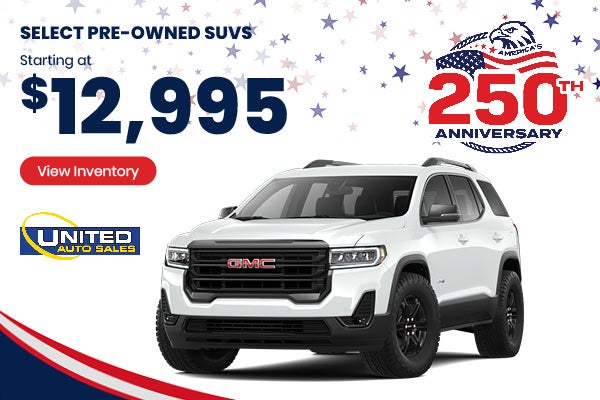 Shop Select Pre-Owned SUVs Starting at $12,995 in Yorkville!