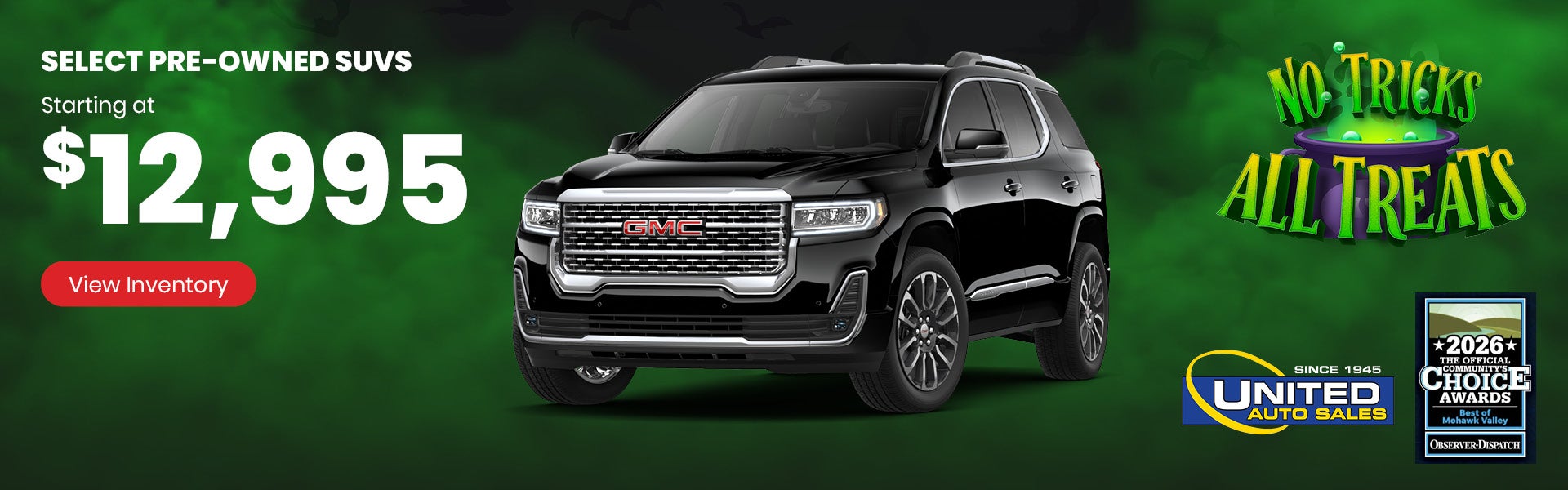 Select Pre-Owned SUVs Starting at $12,995